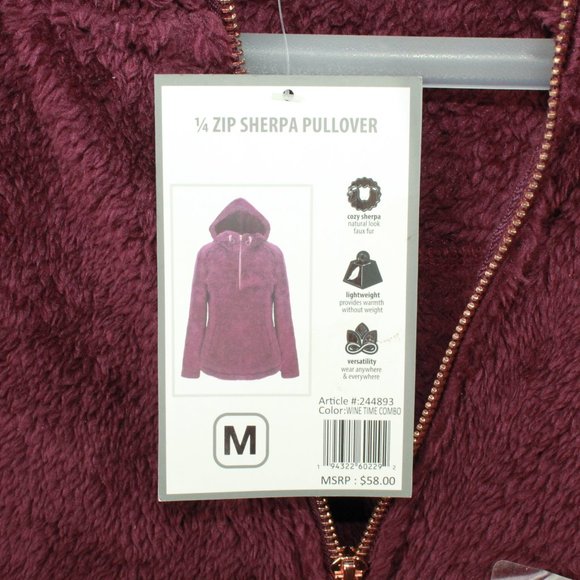 NEW! RBX 100% Polyester 1/4 Zip Sherpa Hooded Pull - Picture 12 of 15
